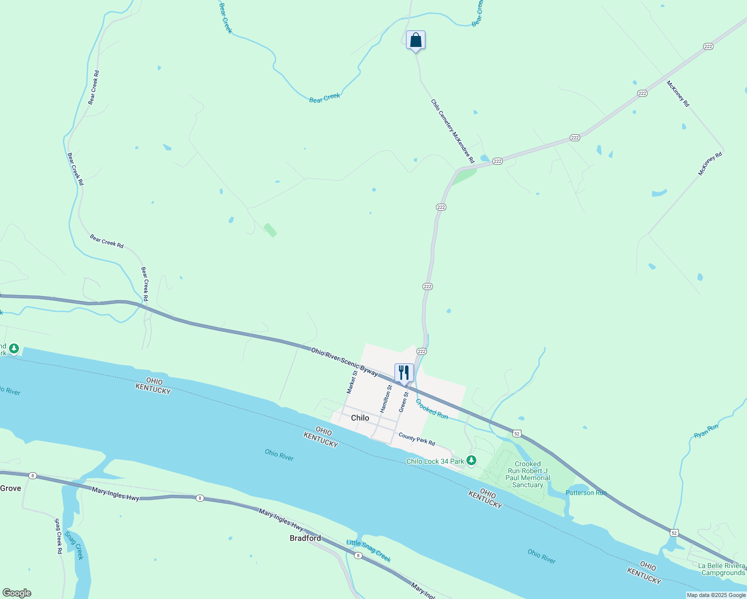 map of restaurants, bars, coffee shops, grocery stores, and more near in Chilo