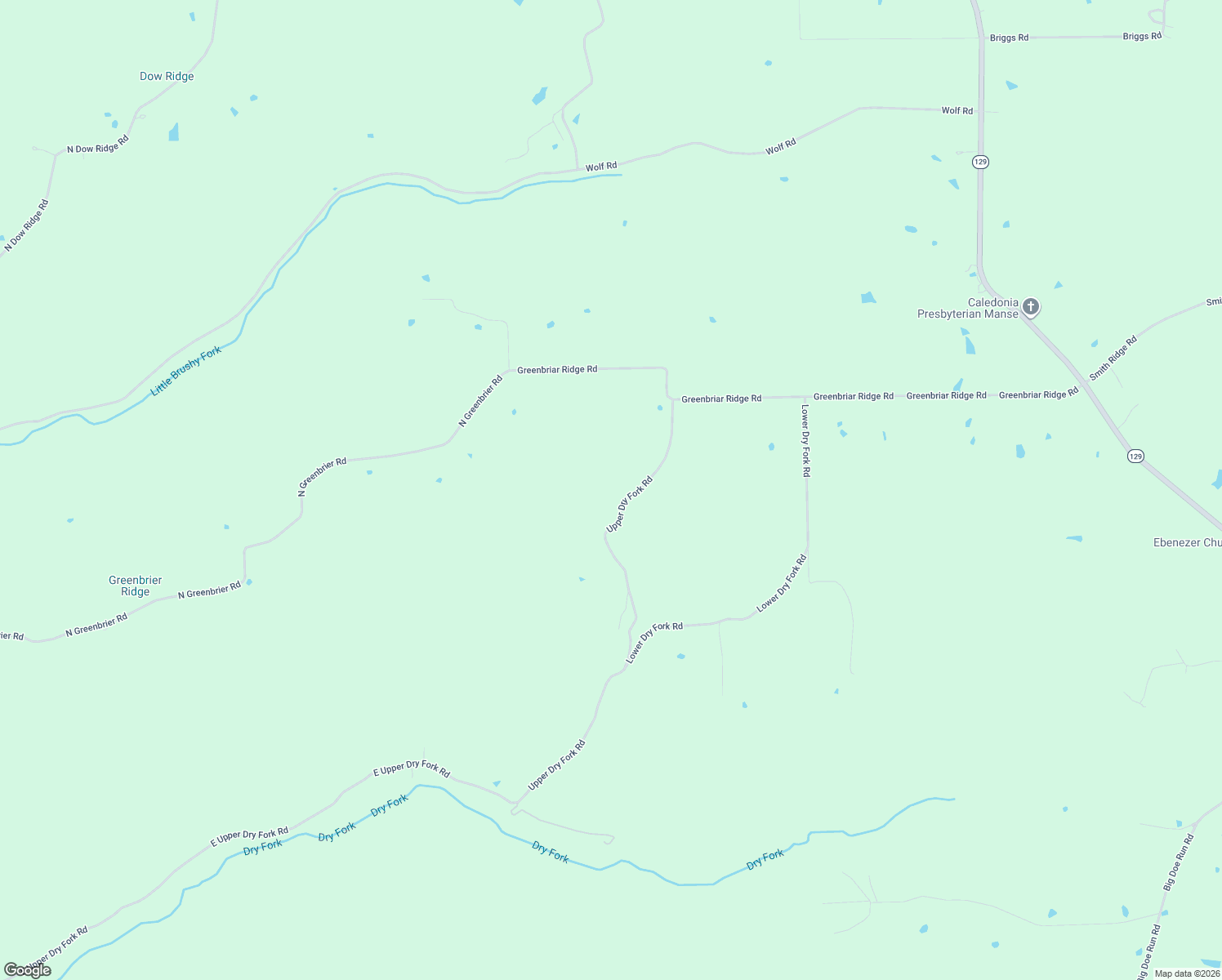map of restaurants, bars, coffee shops, grocery stores, and more near 7877 Upper Dry Fork Road in Madison