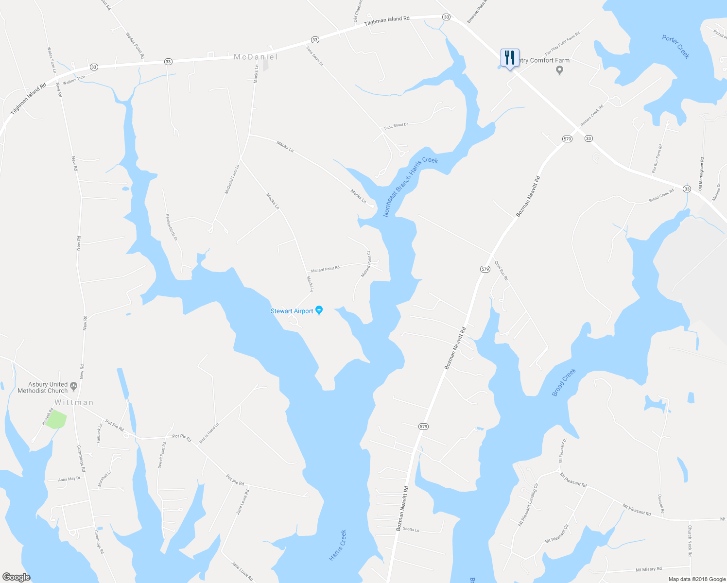 map of restaurants, bars, coffee shops, grocery stores, and more near 9149 Mallard Point Court in McDaniel