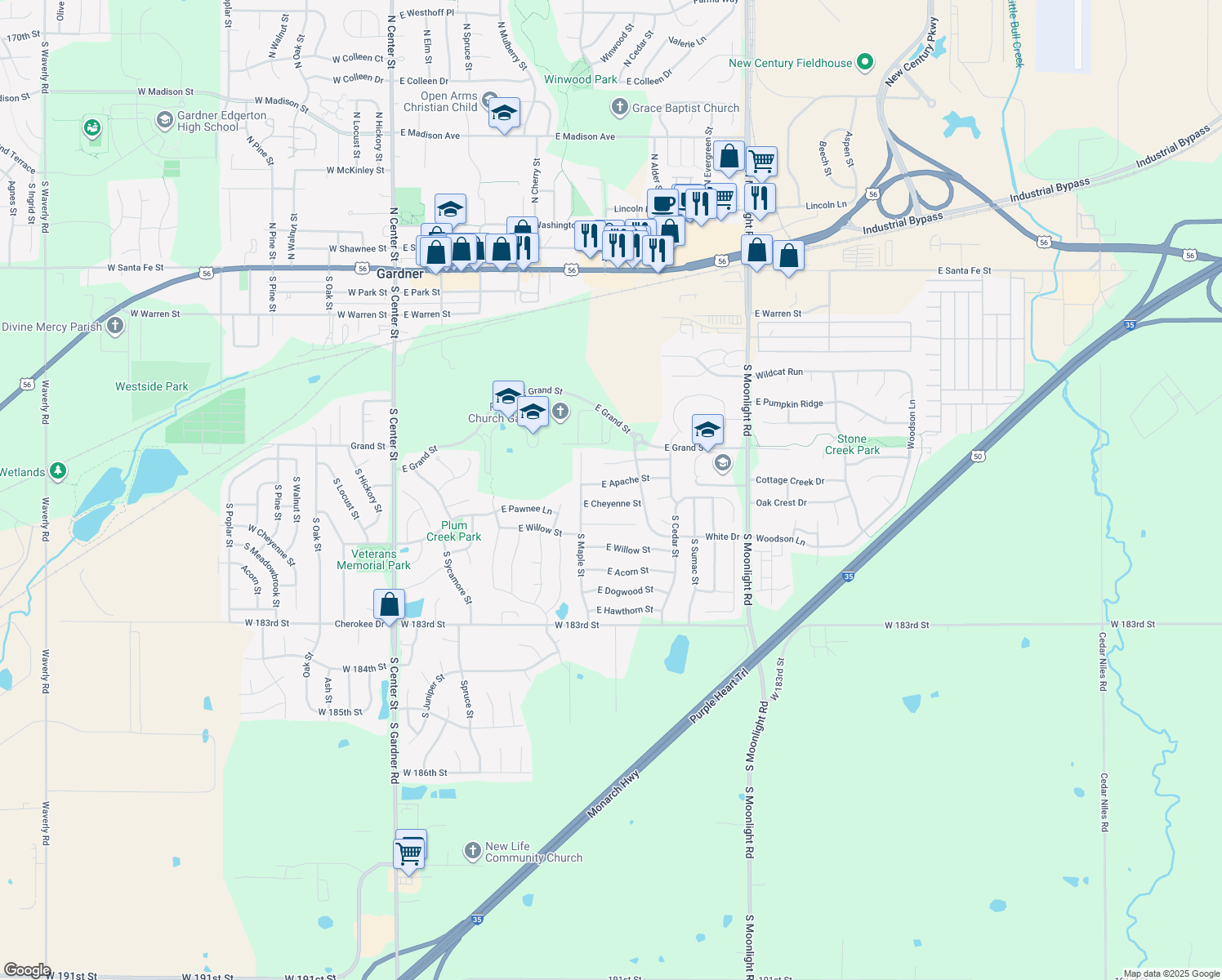 543 East Apache Street, Gardner KS Walk Score