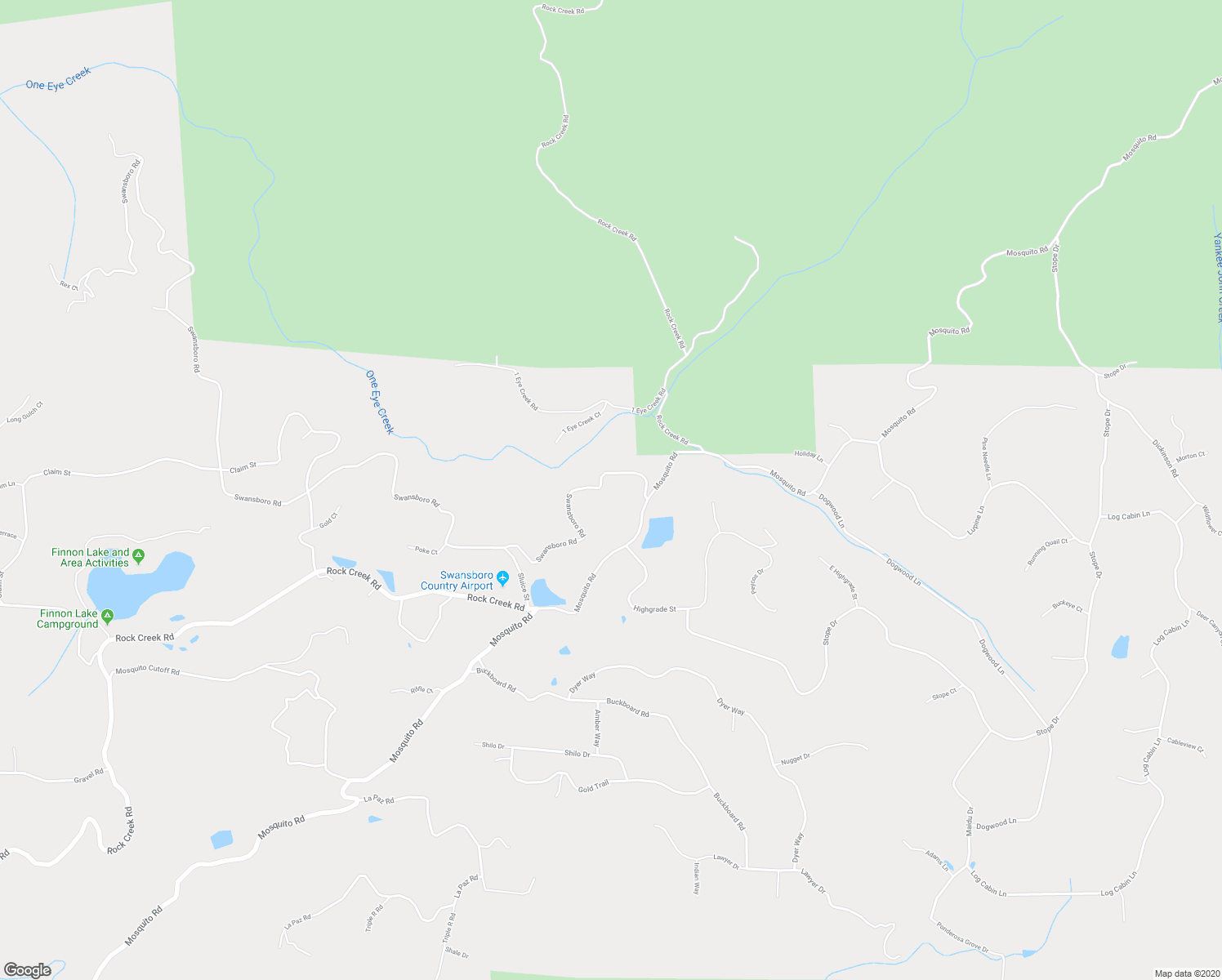 map of restaurants, bars, coffee shops, grocery stores, and more near 3010 Swansboro Road in Placerville