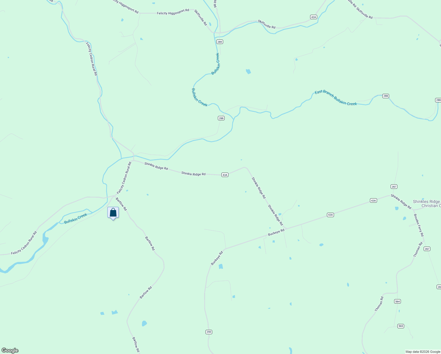 map of restaurants, bars, coffee shops, grocery stores, and more near 450 Shinkle Ridge Road in Georgetown