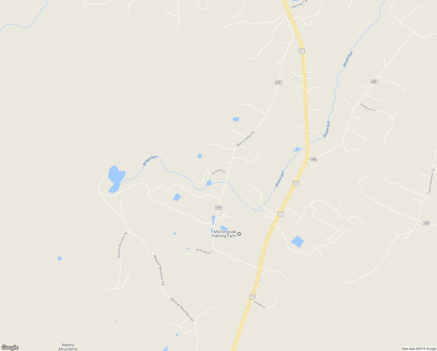 map of restaurants, bars, coffee shops, grocery stores, and more near 7499 Eastwick Drive in The Plains