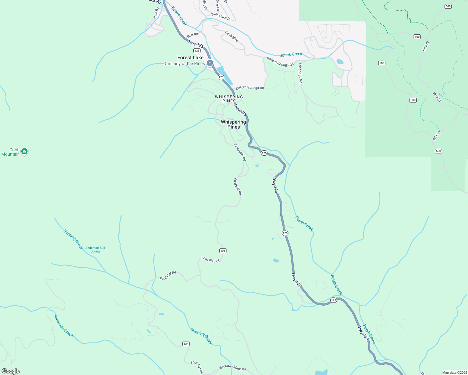 map of restaurants, bars, coffee shops, grocery stores, and more near 17655 Ford Flat Road in Middletown