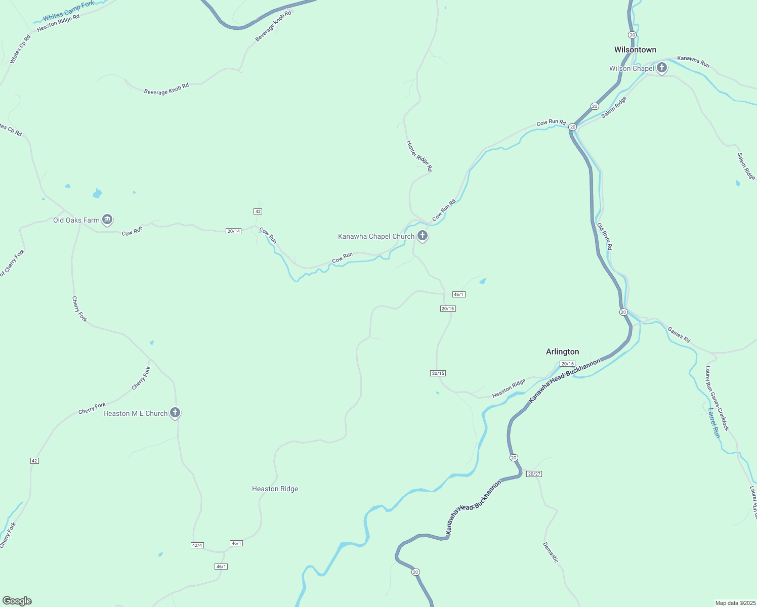 map of restaurants, bars, coffee shops, grocery stores, and more near 6667 Heaston Ridge Road in Rock Cave