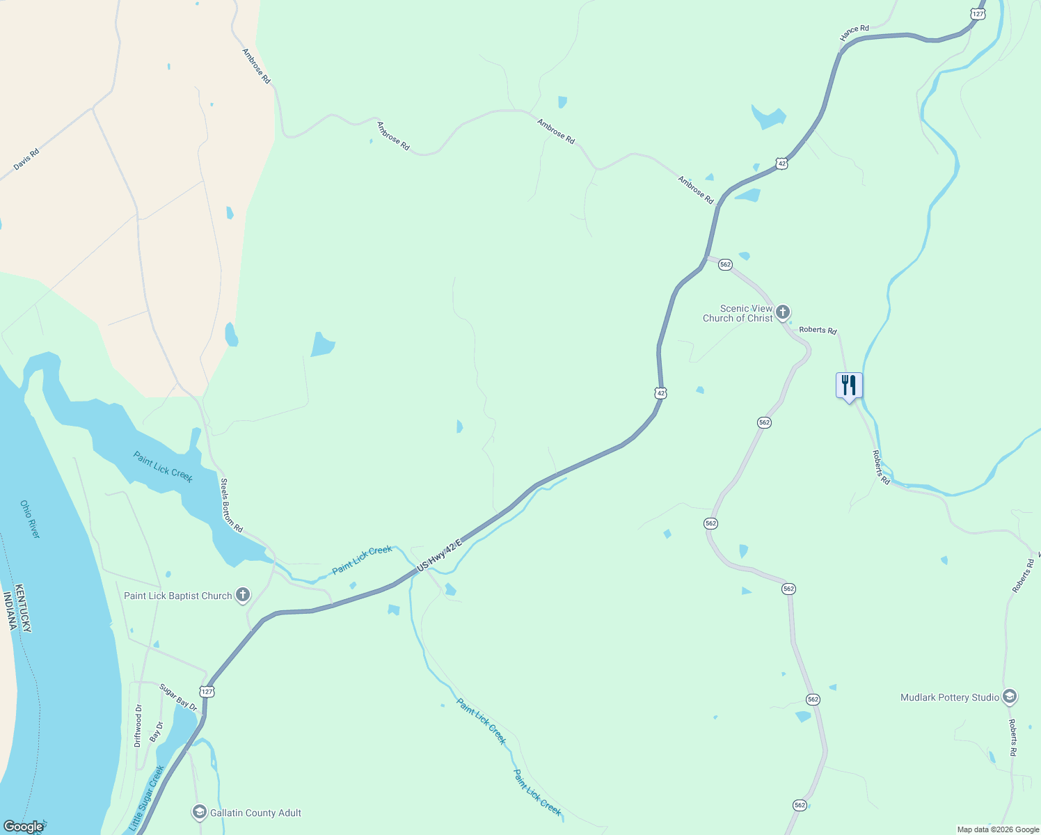 map of restaurants, bars, coffee shops, grocery stores, and more near 500 Timberline Road in Warsaw