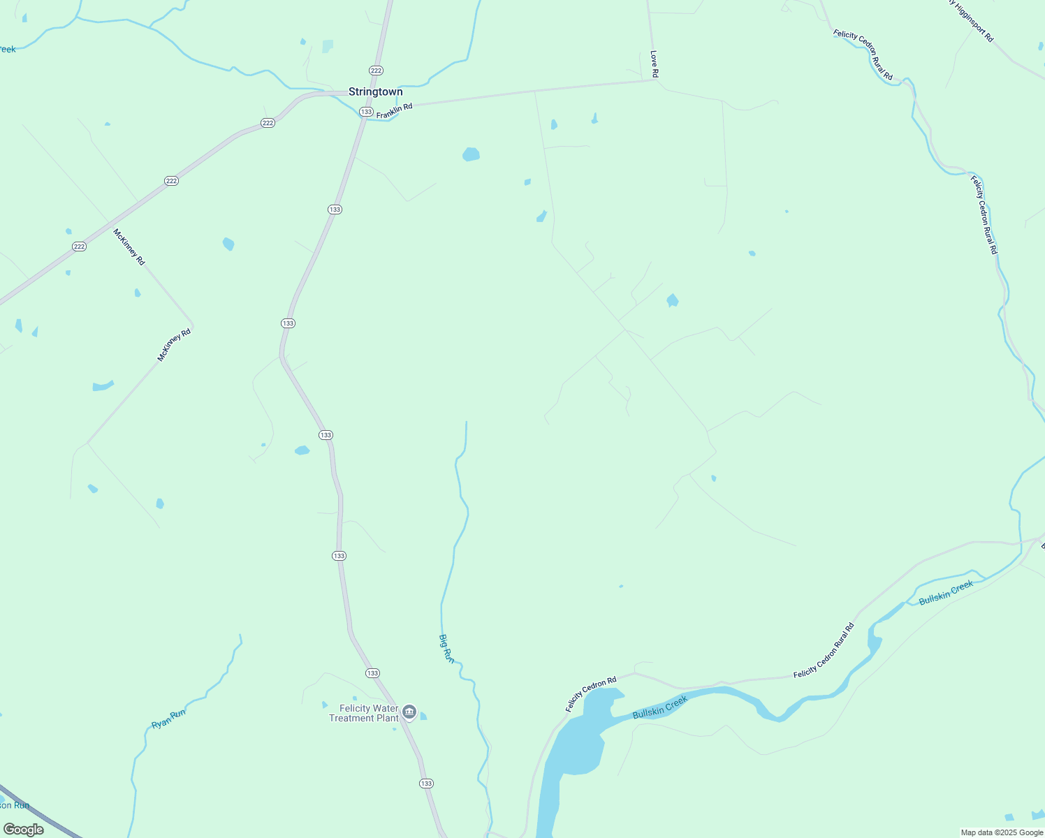 map of restaurants, bars, coffee shops, grocery stores, and more near 200 Wagner Road in Felicity