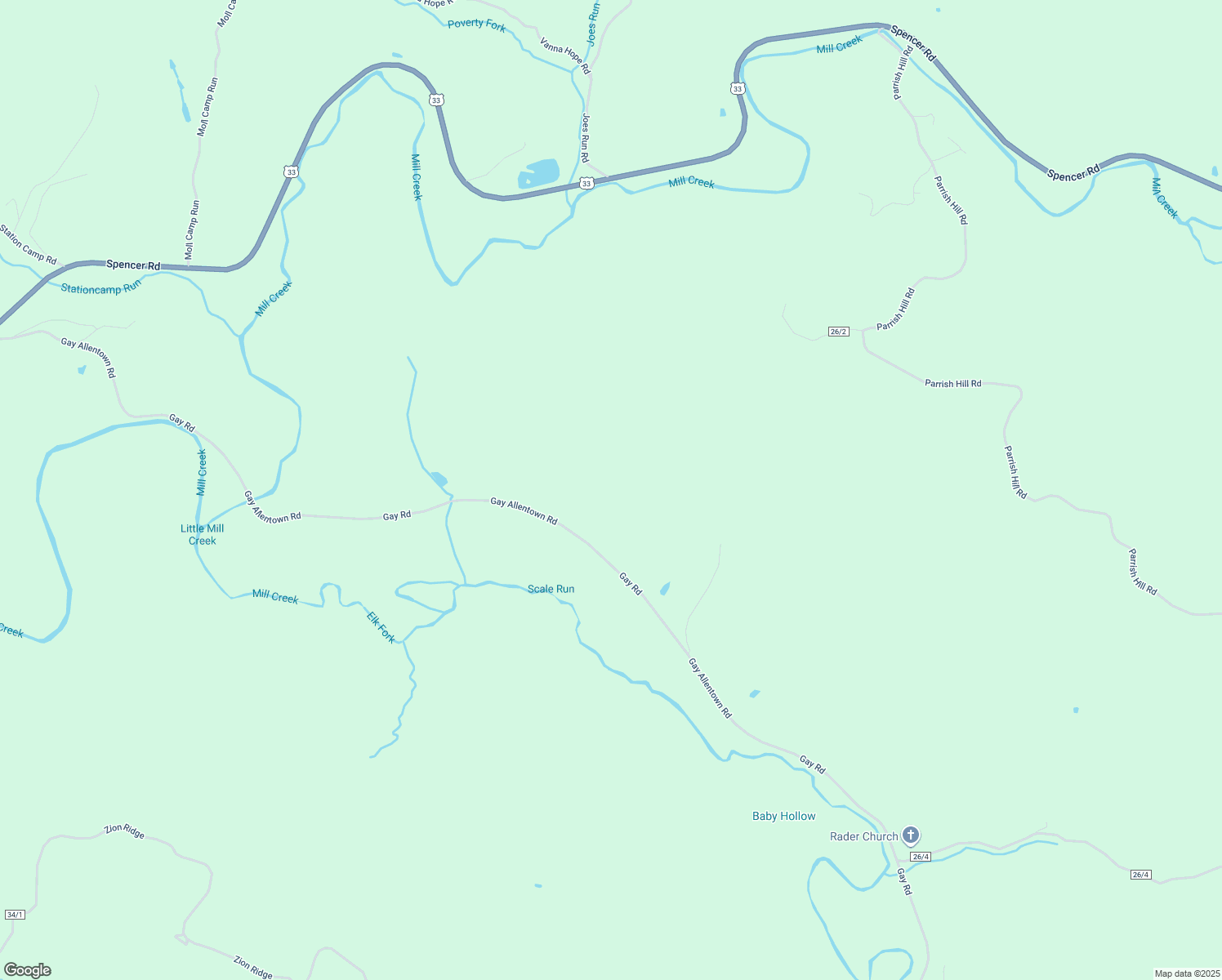 map of restaurants, bars, coffee shops, grocery stores, and more near Gay Allentown Road in LeRoy