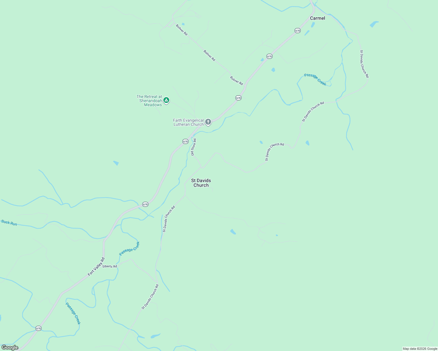 map of restaurants, bars, coffee shops, grocery stores, and more near 4530 Saint Davids Church Road in Fort Valley