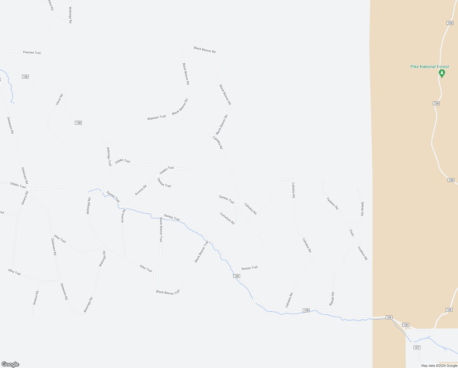 map of restaurants, bars, coffee shops, grocery stores, and more near 4253 Cahokia Road in Hartsel