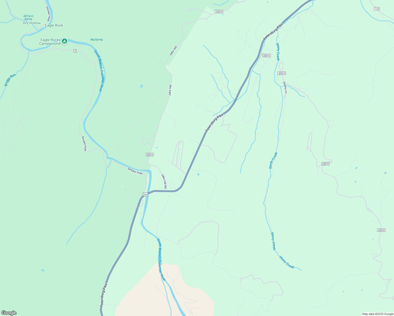 map of restaurants, bars, coffee shops, grocery stores, and more near 12999 Petersburg Pike in Upper Tract