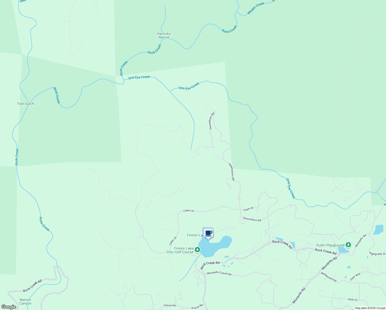 map of restaurants, bars, coffee shops, grocery stores, and more near 1636 Swansboro Road in Placerville