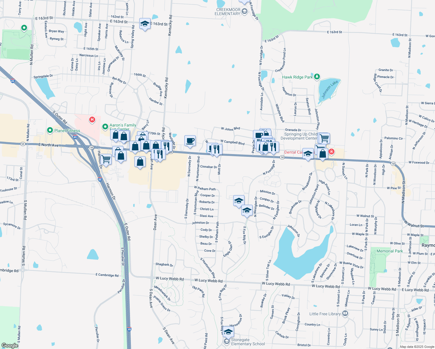 200 Mott Drive, Raymore MO Walk Score