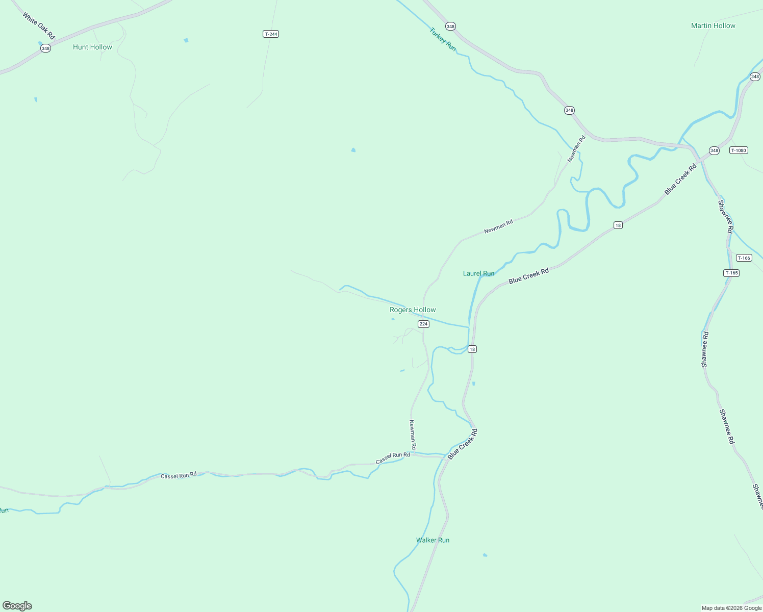 map of restaurants, bars, coffee shops, grocery stores, and more near 685 Newman Road in Blue Creek
