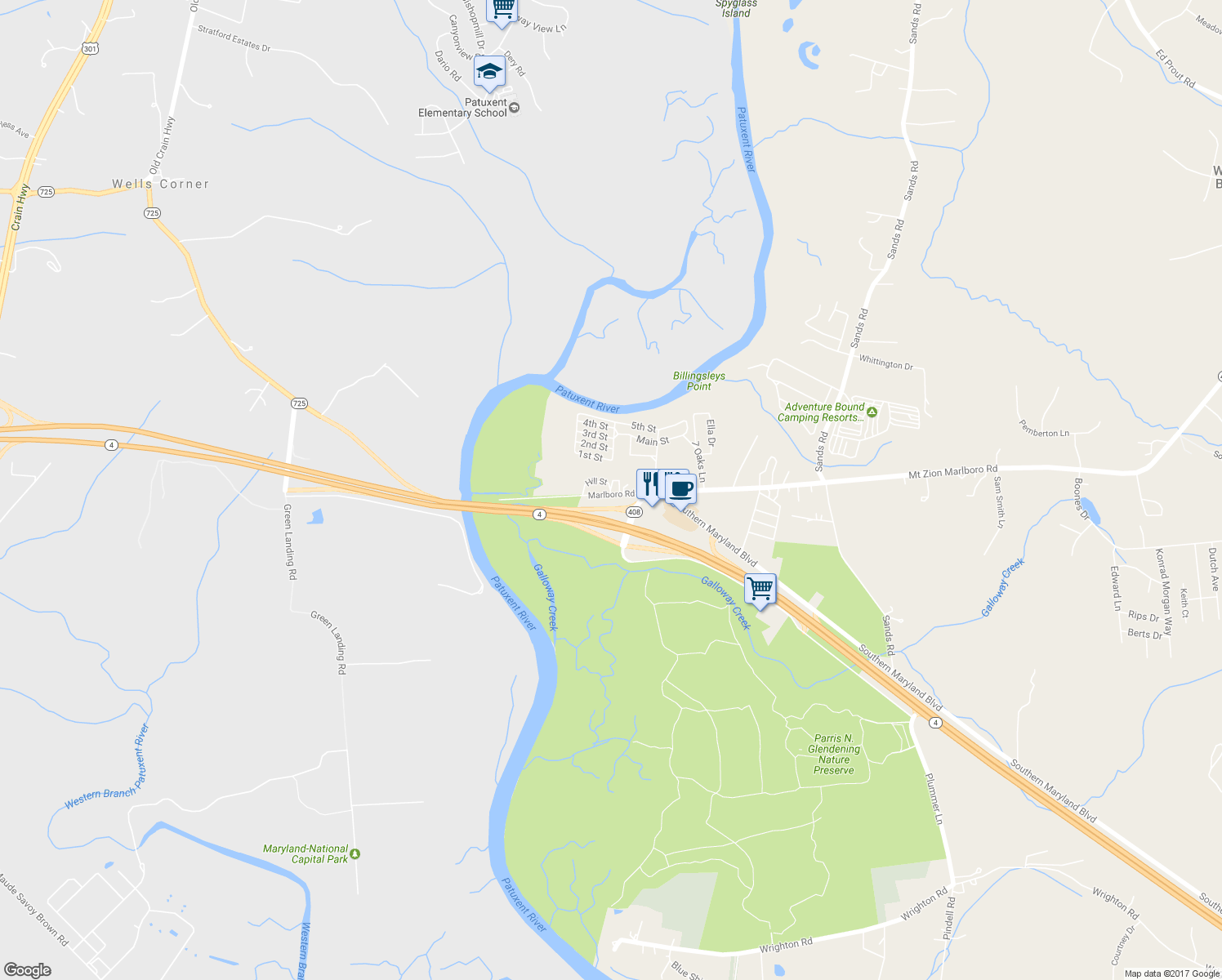 map of restaurants, bars, coffee shops, grocery stores, and more near 1500 Hill Street in Lothian