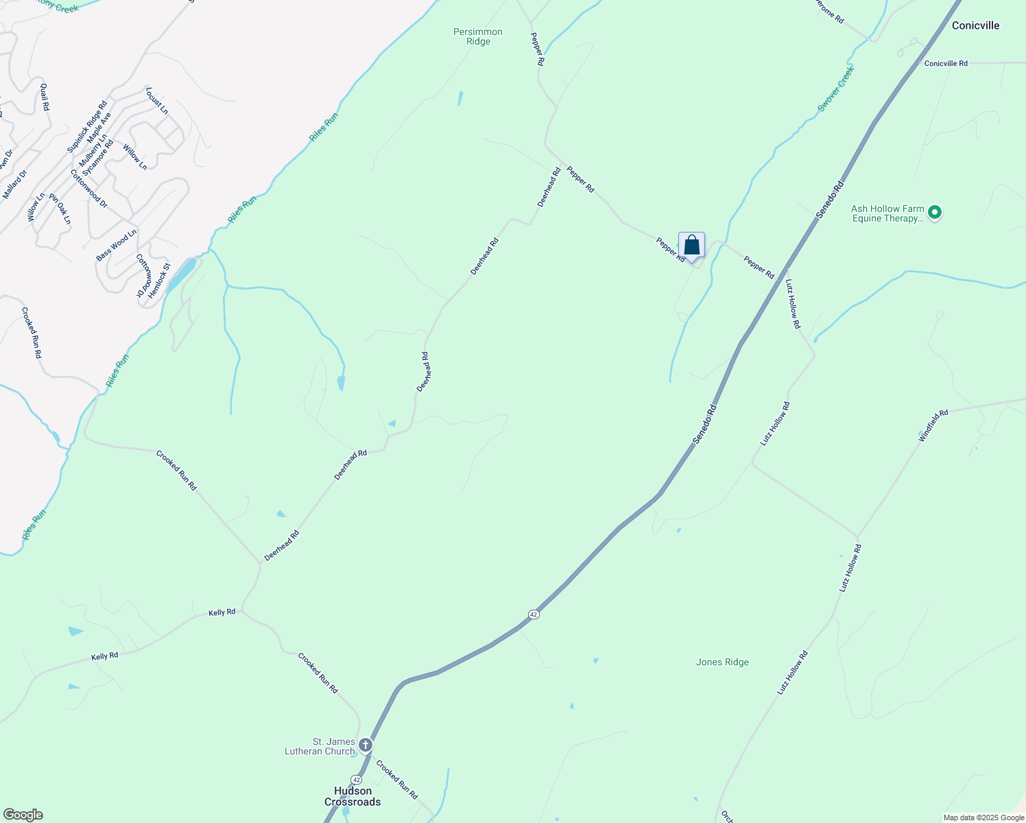 map of restaurants, bars, coffee shops, grocery stores, and more near 351 Tower Mountain Lane in Mount Jackson