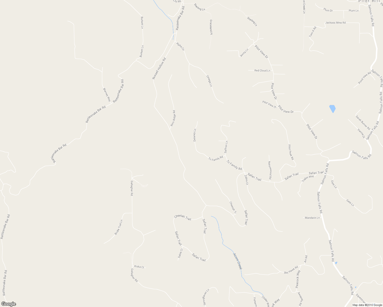 map of restaurants, bars, coffee shops, grocery stores, and more near 3520 Tri Family Road in Pilot Hill