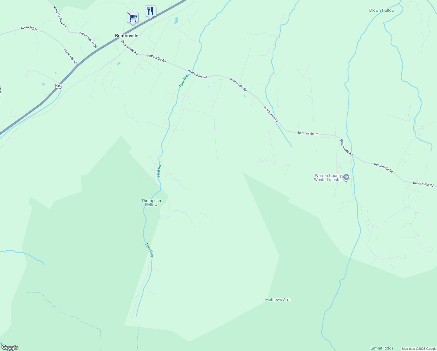 map of restaurants, bars, coffee shops, grocery stores, and more near in Bentonville