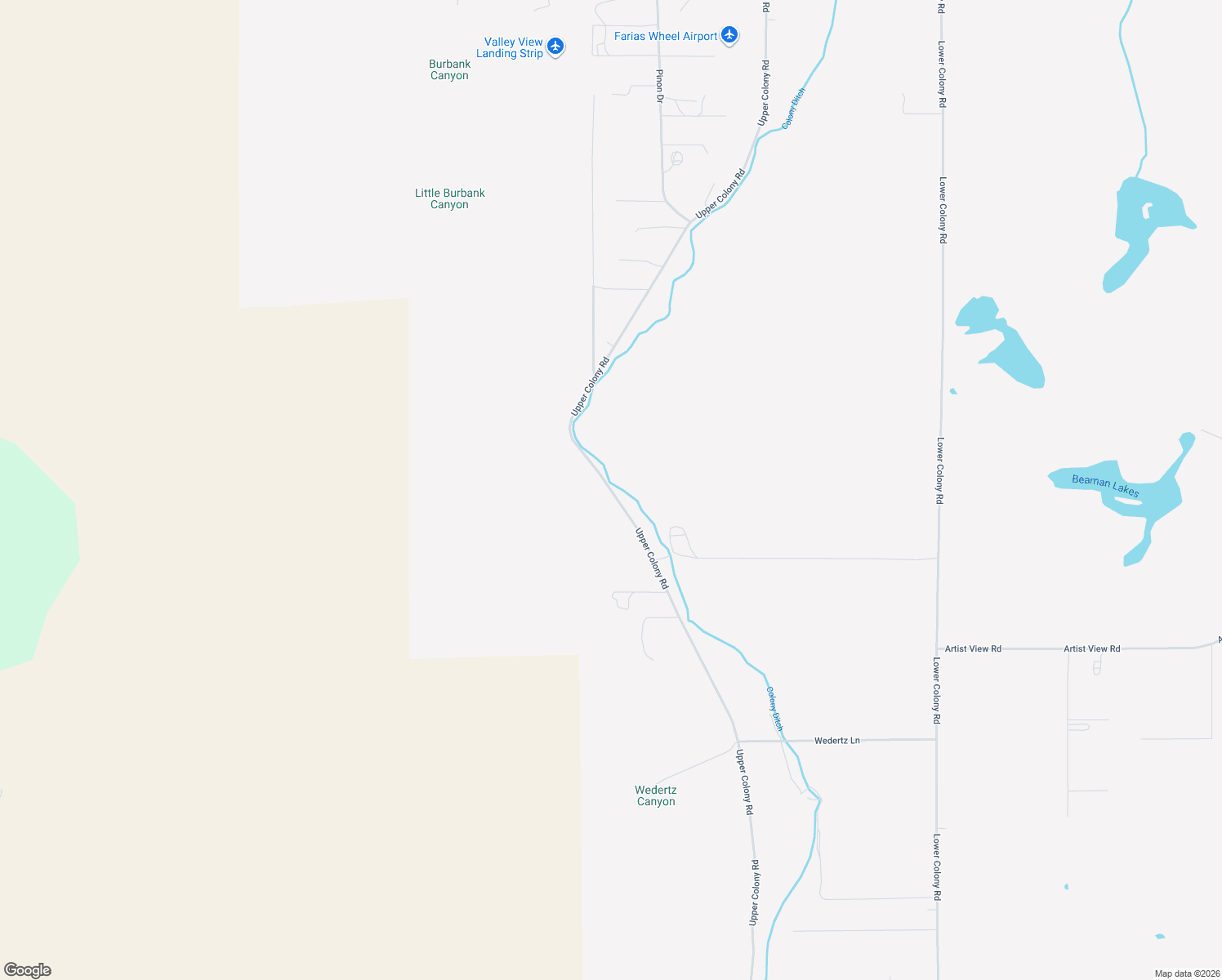 map of restaurants, bars, coffee shops, grocery stores, and more near Upper Colony Road in Smith Valley