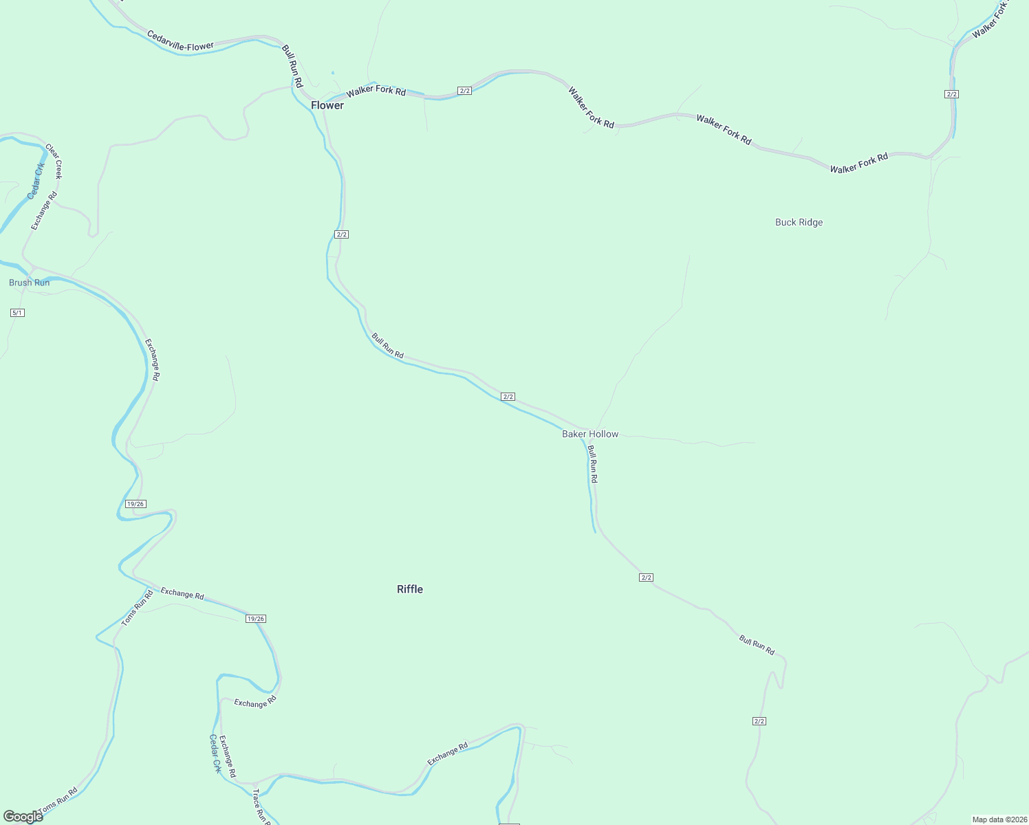 map of restaurants, bars, coffee shops, grocery stores, and more near 1361 Bull Run Road in Cedarville