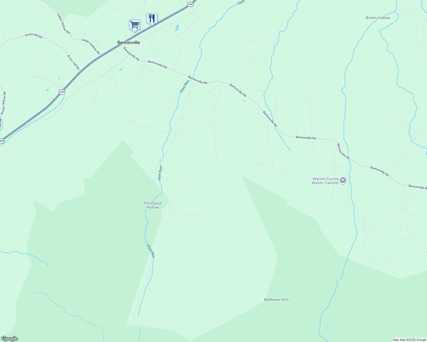 map of restaurants, bars, coffee shops, grocery stores, and more near 699 Catron Ridge Road in Warren