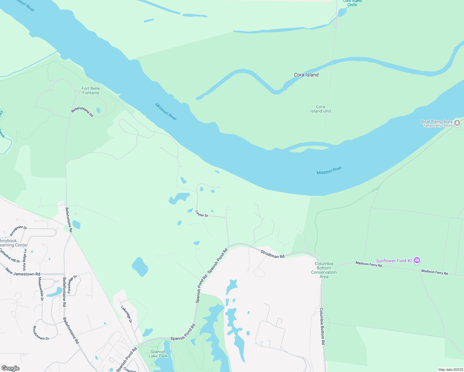 map of restaurants, bars, coffee shops, grocery stores, and more near 13115 Spanish Pond Road in Saint Louis