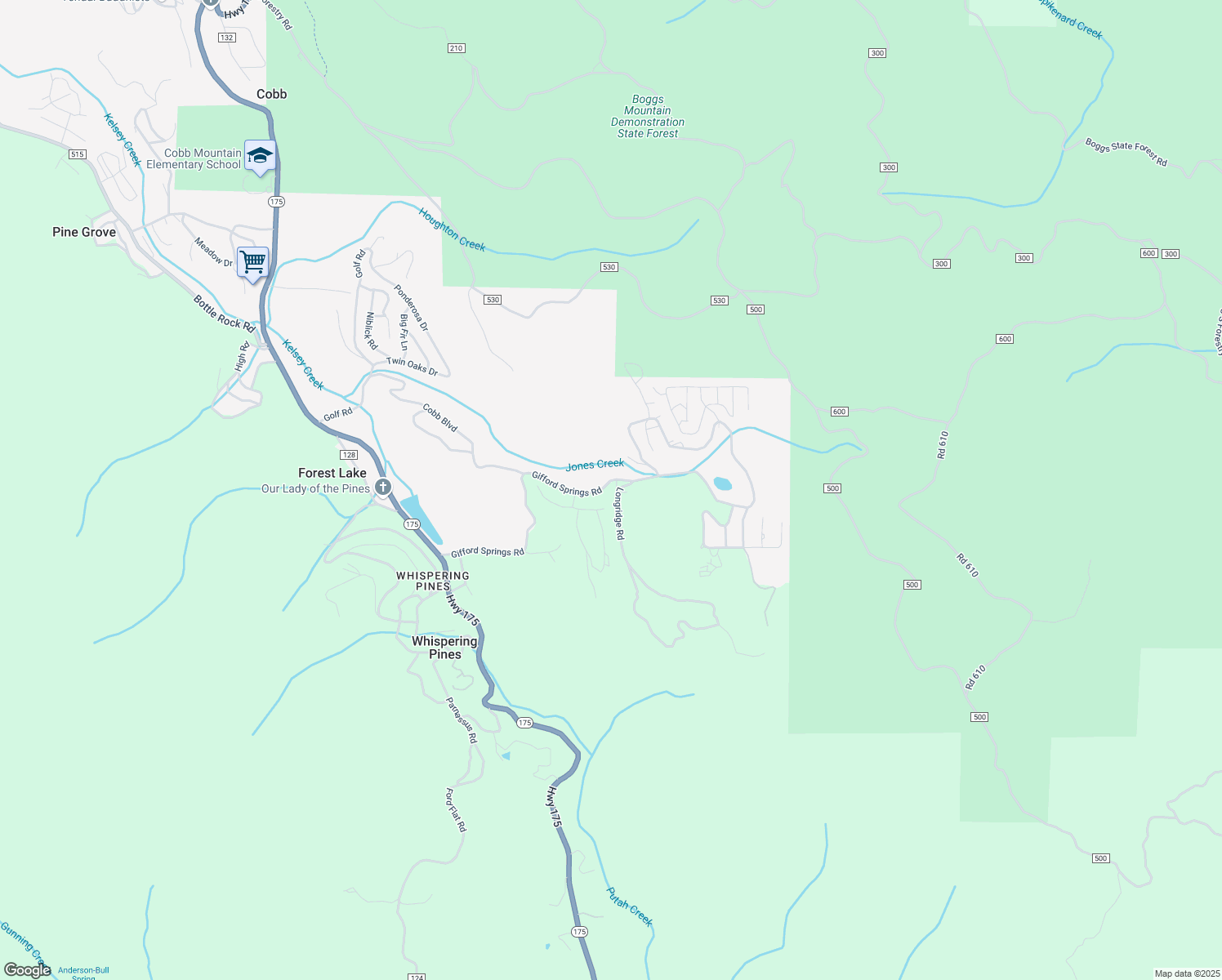 map of restaurants, bars, coffee shops, grocery stores, and more near 10991 Gifford Springs Road in Cobb