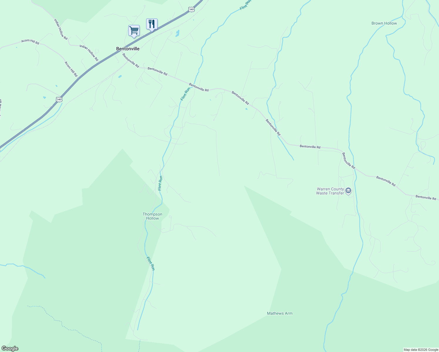 map of restaurants, bars, coffee shops, grocery stores, and more near 699 Catron Ridge Road in Bentonville