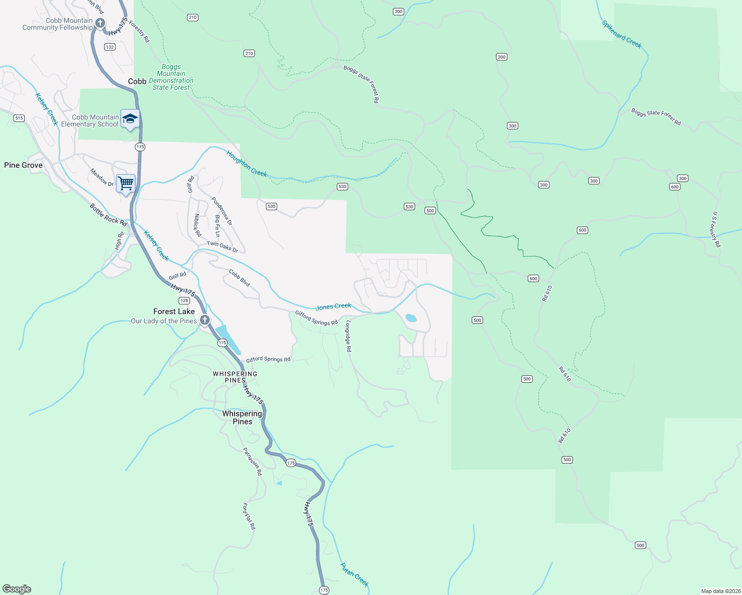 map of restaurants, bars, coffee shops, grocery stores, and more near 16850 Starview Loop in Cobb