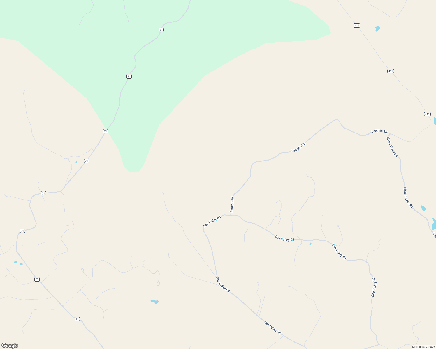 map of restaurants, bars, coffee shops, grocery stores, and more near 437 Langnis Road in Guffey