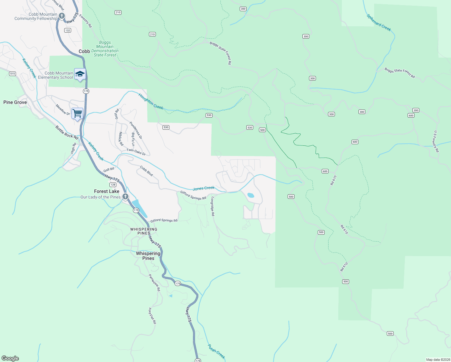map of restaurants, bars, coffee shops, grocery stores, and more near 16789 Starview Loop in Cobb