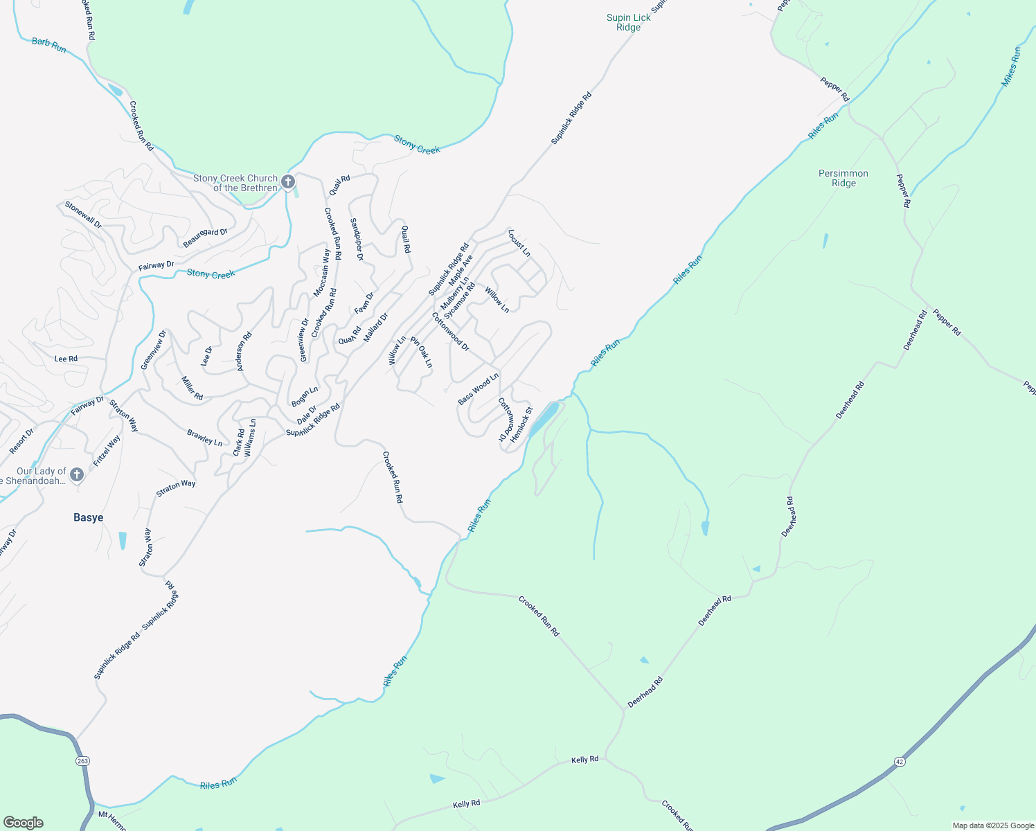 map of restaurants, bars, coffee shops, grocery stores, and more near 208 Hemlock Street in Mount Jackson