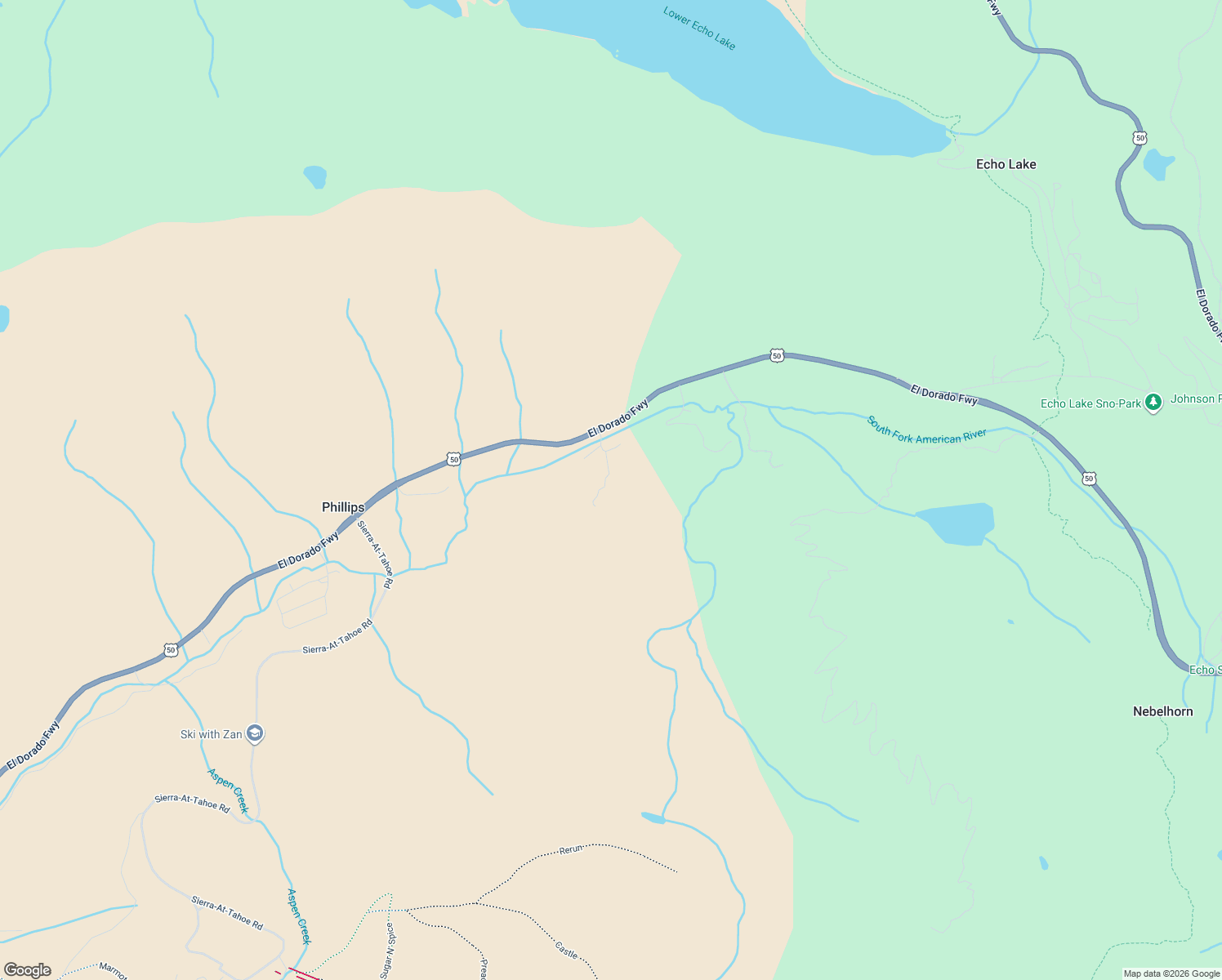 map of restaurants, bars, coffee shops, grocery stores, and more near 2070 Huckleberry Road in South Lake Tahoe