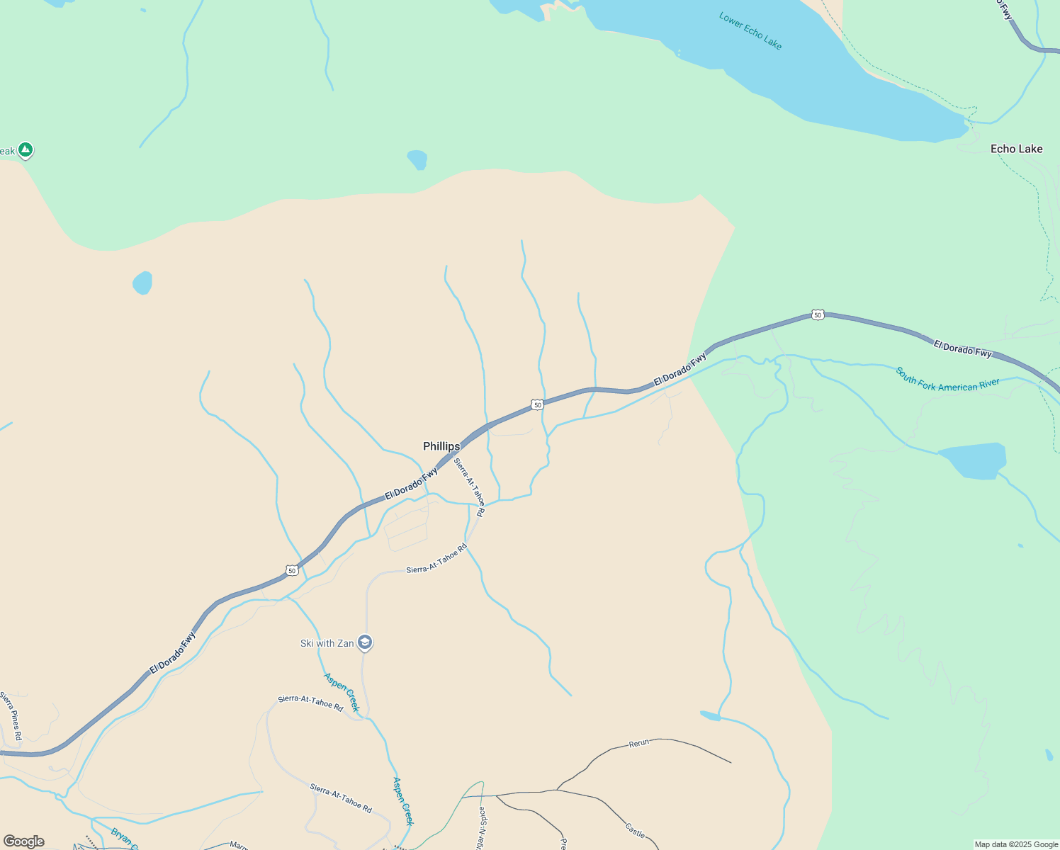 map of restaurants, bars, coffee shops, grocery stores, and more near 20062 U.S. 50 in Twin Bridges