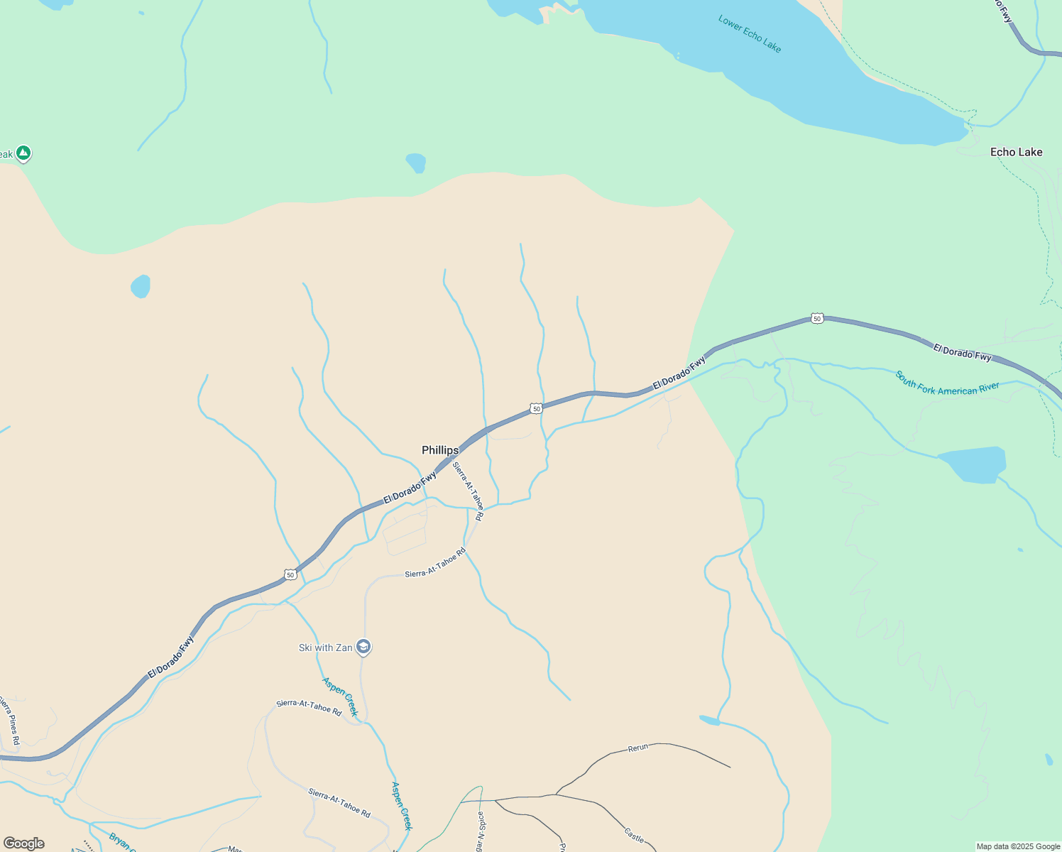 map of restaurants, bars, coffee shops, grocery stores, and more near 20062 U.S. 50 in Twin Bridges
