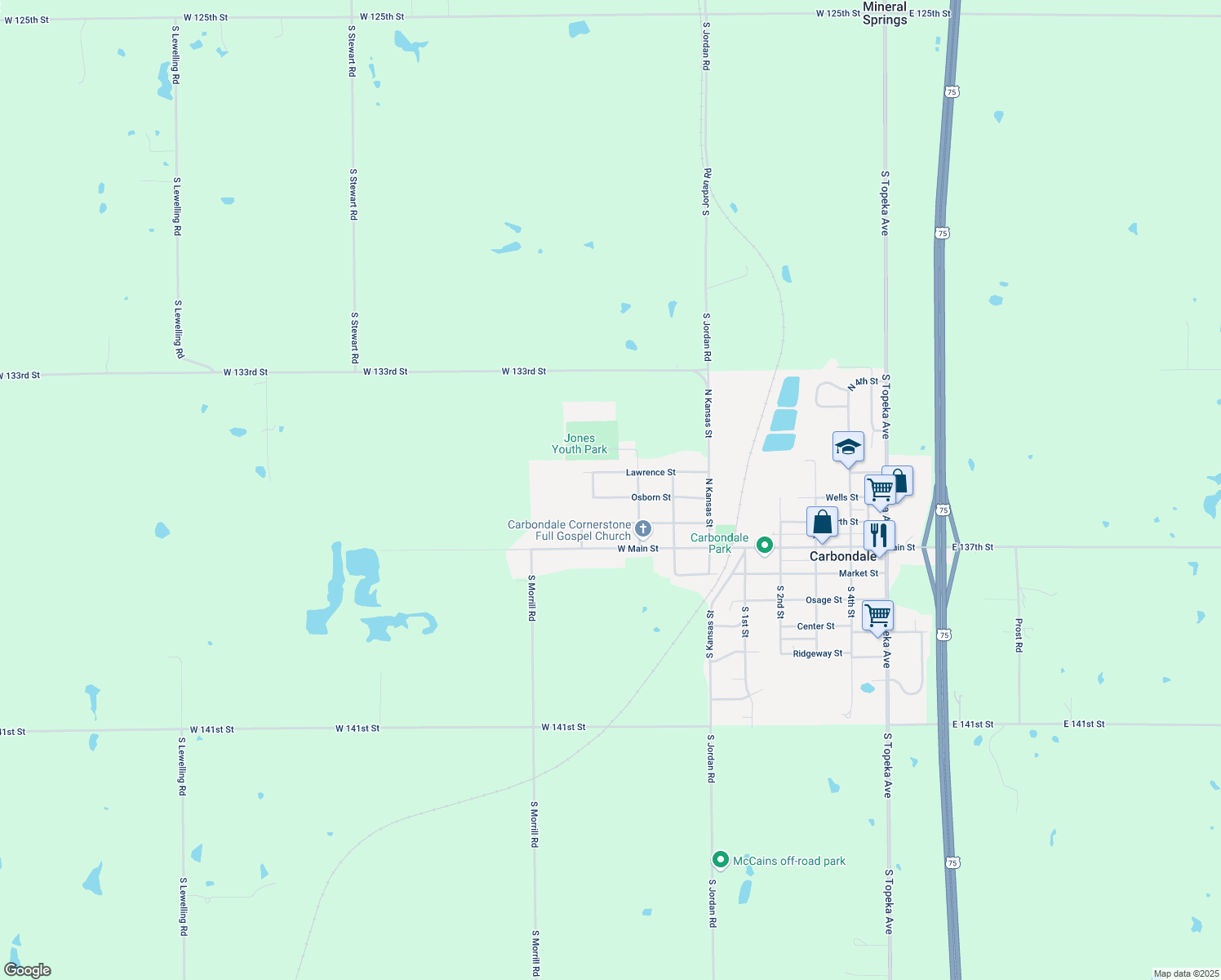 map of restaurants, bars, coffee shops, grocery stores, and more near 612 Osborn St in Carbondale