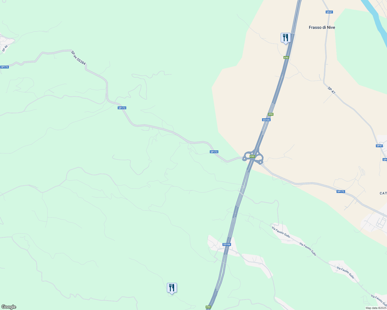 map of restaurants, bars, coffee shops, grocery stores, and more near 21 Strada Rizzo Donnantone in Provincia di Catanzaro