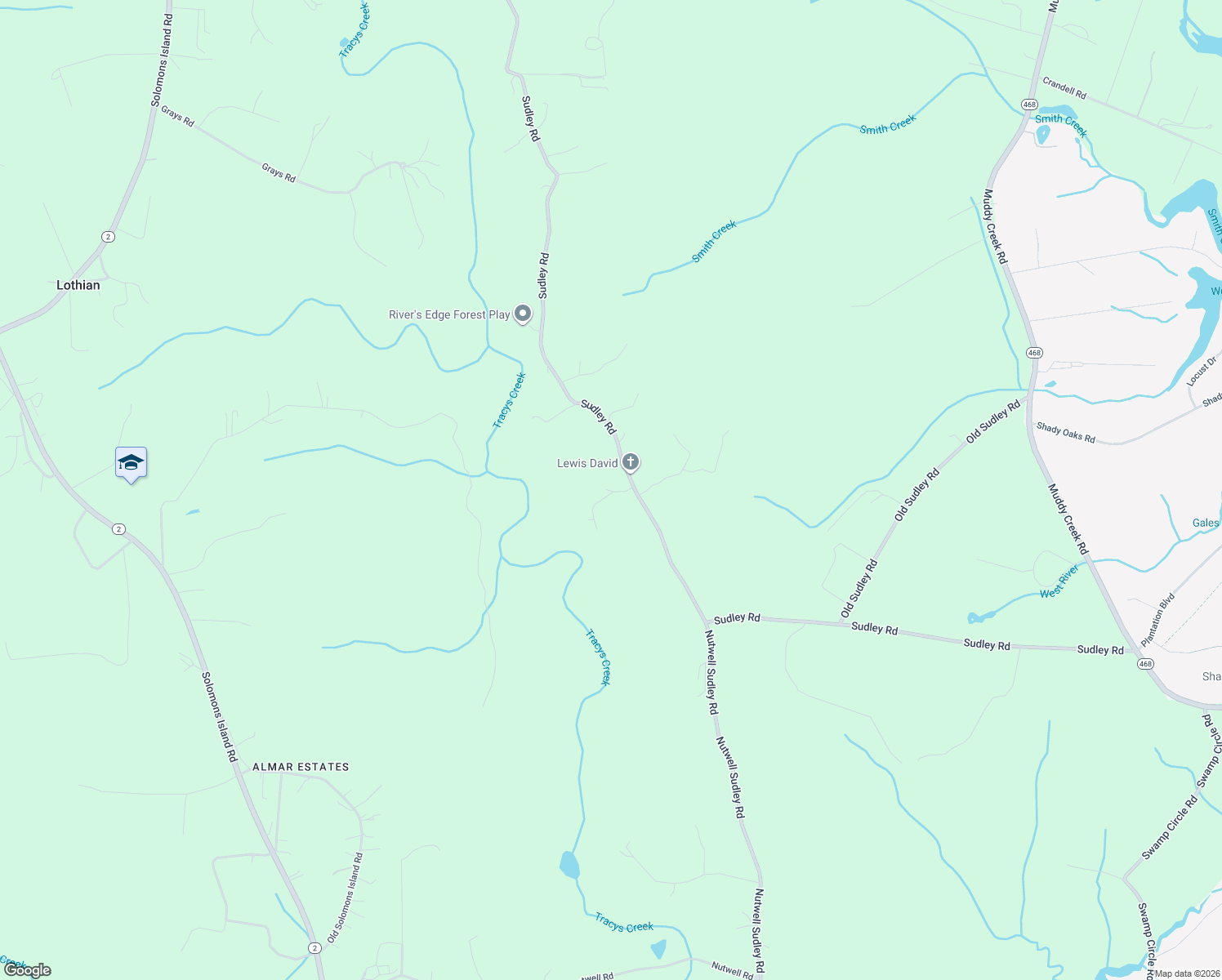 map of restaurants, bars, coffee shops, grocery stores, and more near 5182 Sudley Road in West River