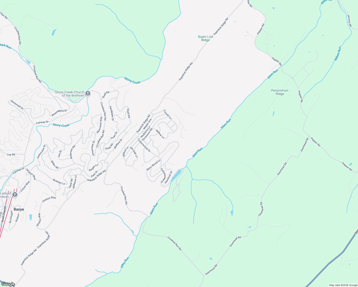 map of restaurants, bars, coffee shops, grocery stores, and more near 326 Crabapple Road in Mount Jackson