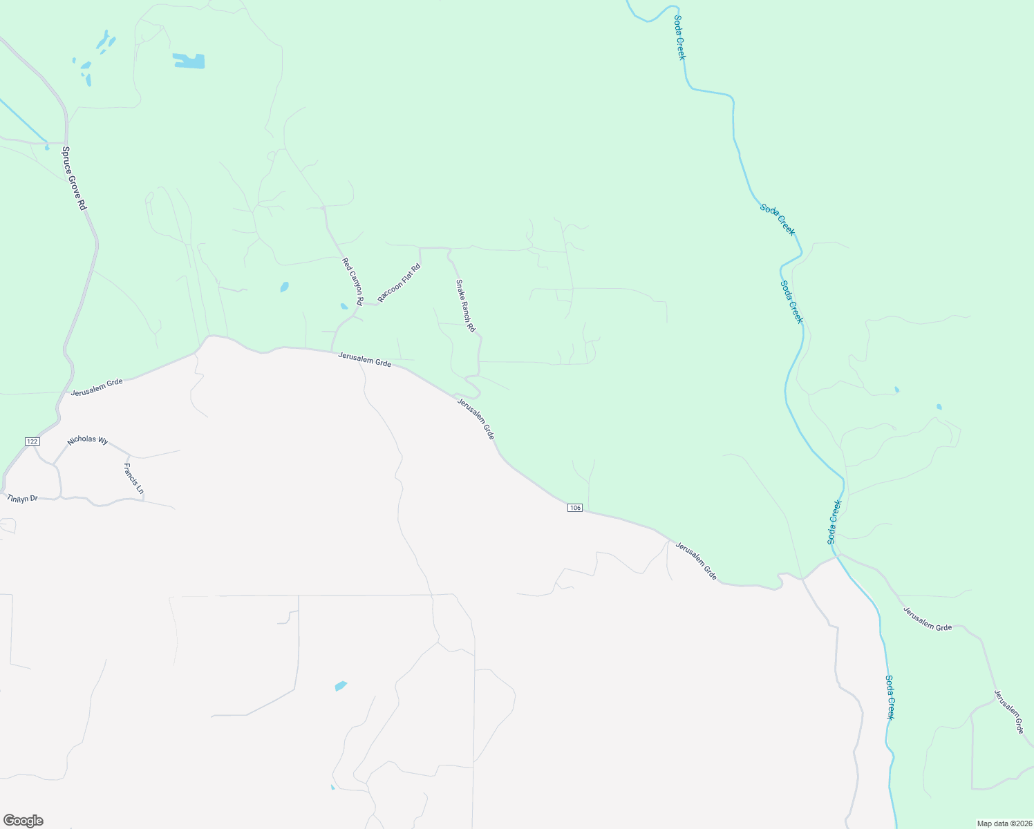 map of restaurants, bars, coffee shops, grocery stores, and more near 21378 Jerusalem Grade in Lower Lake