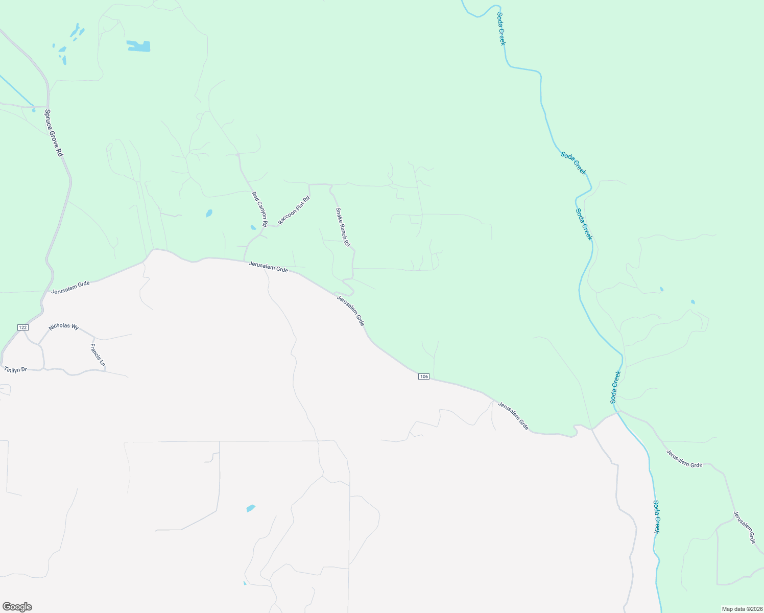 map of restaurants, bars, coffee shops, grocery stores, and more near 21378 Jerusalem Grade in Lower Lake