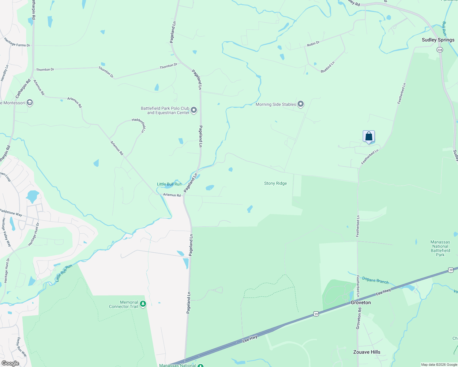 map of restaurants, bars, coffee shops, grocery stores, and more near 6309 Pageland Ln in Gainesville