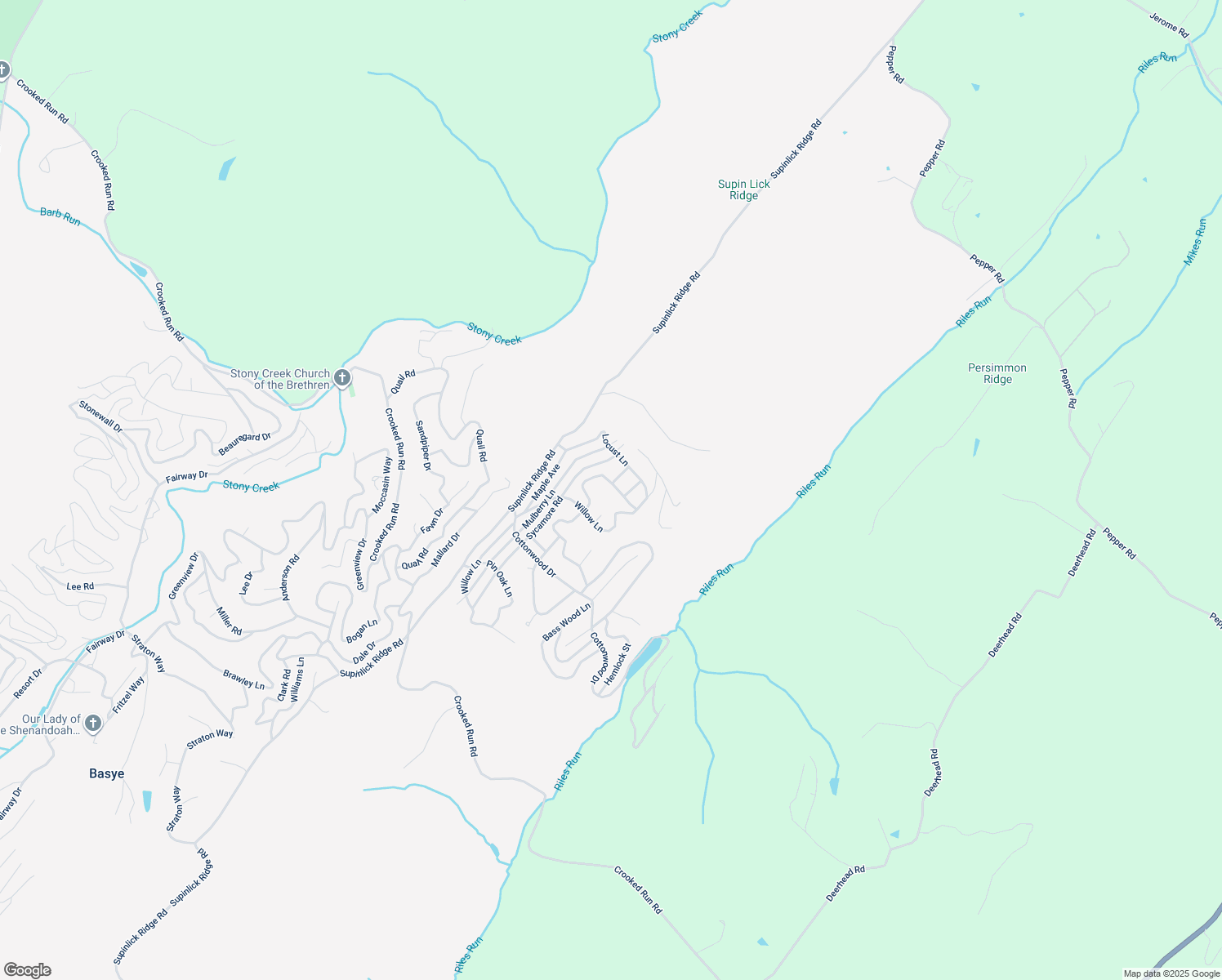map of restaurants, bars, coffee shops, grocery stores, and more near 544 Ironwood Drive in Mount Jackson
