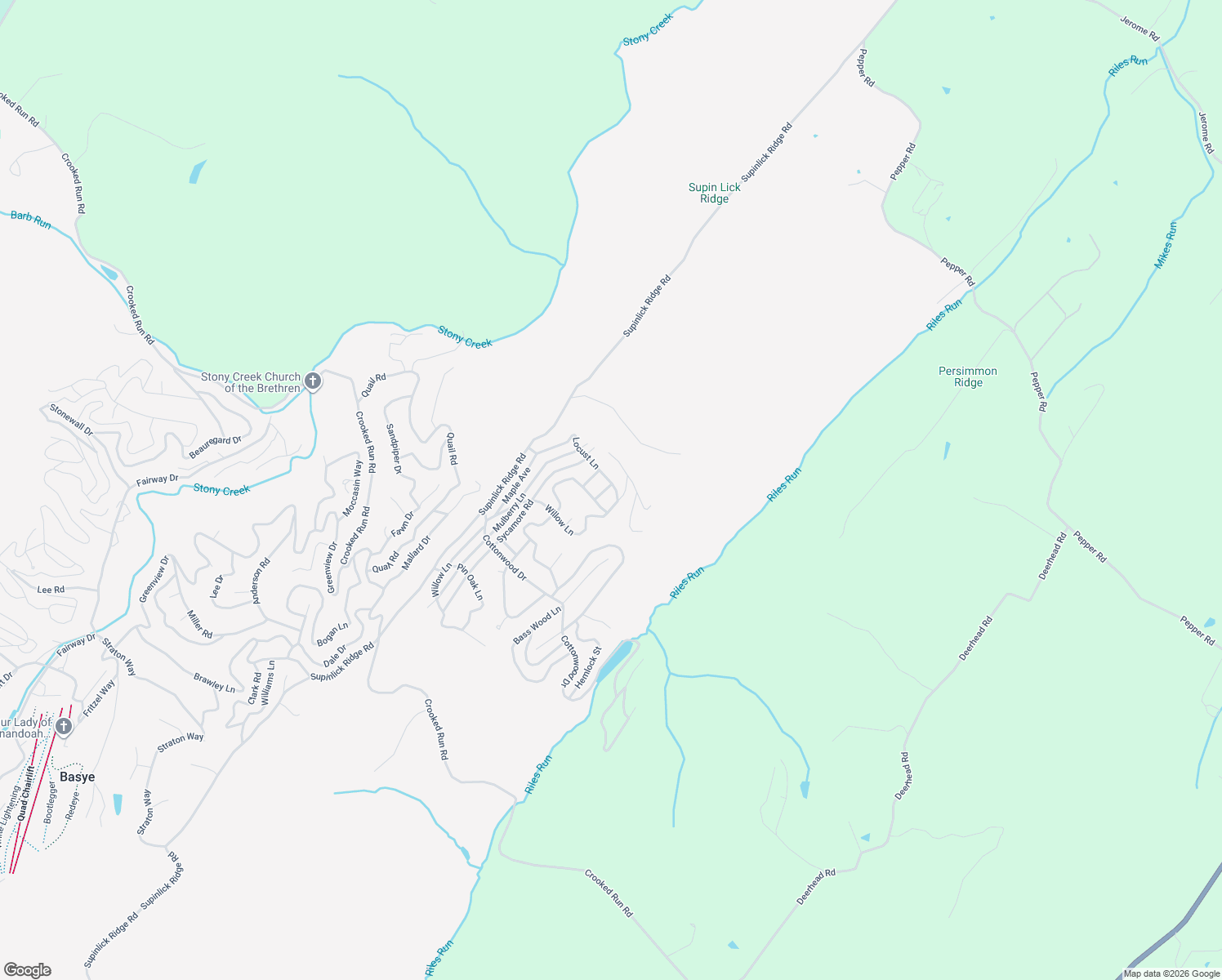 map of restaurants, bars, coffee shops, grocery stores, and more near 50 Pine Street in Mount Jackson