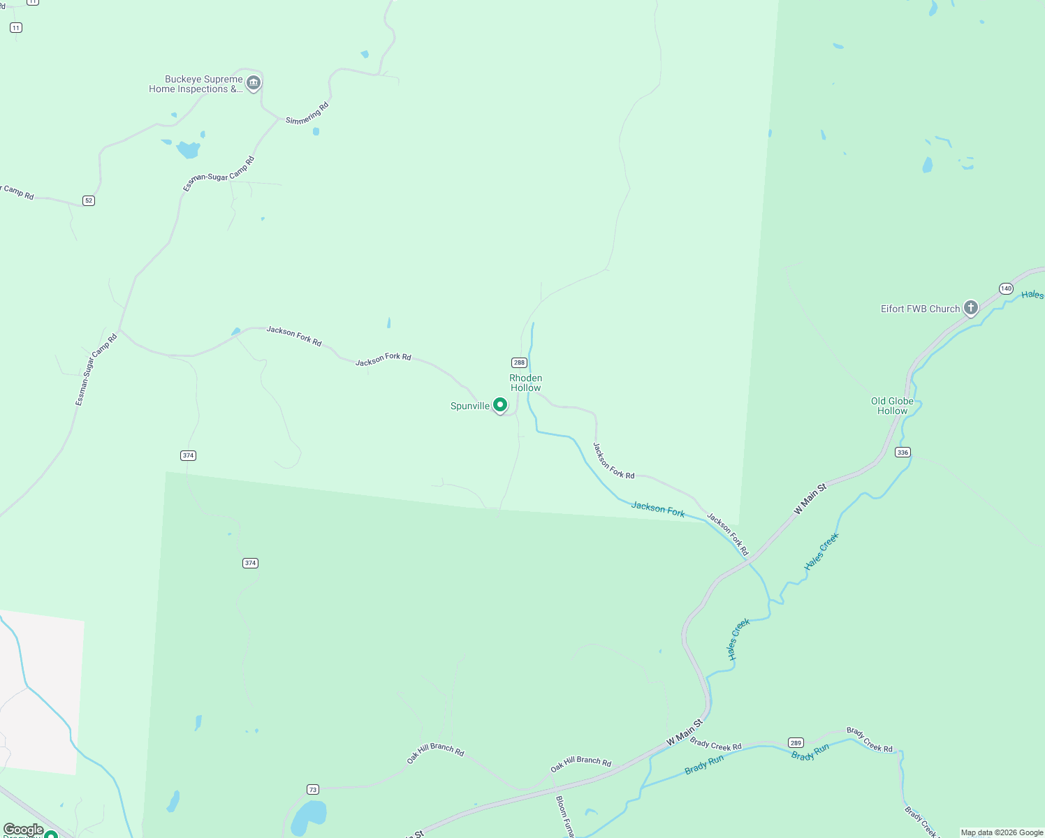 map of restaurants, bars, coffee shops, grocery stores, and more near 1387 Jackson Fork Road in South Webster