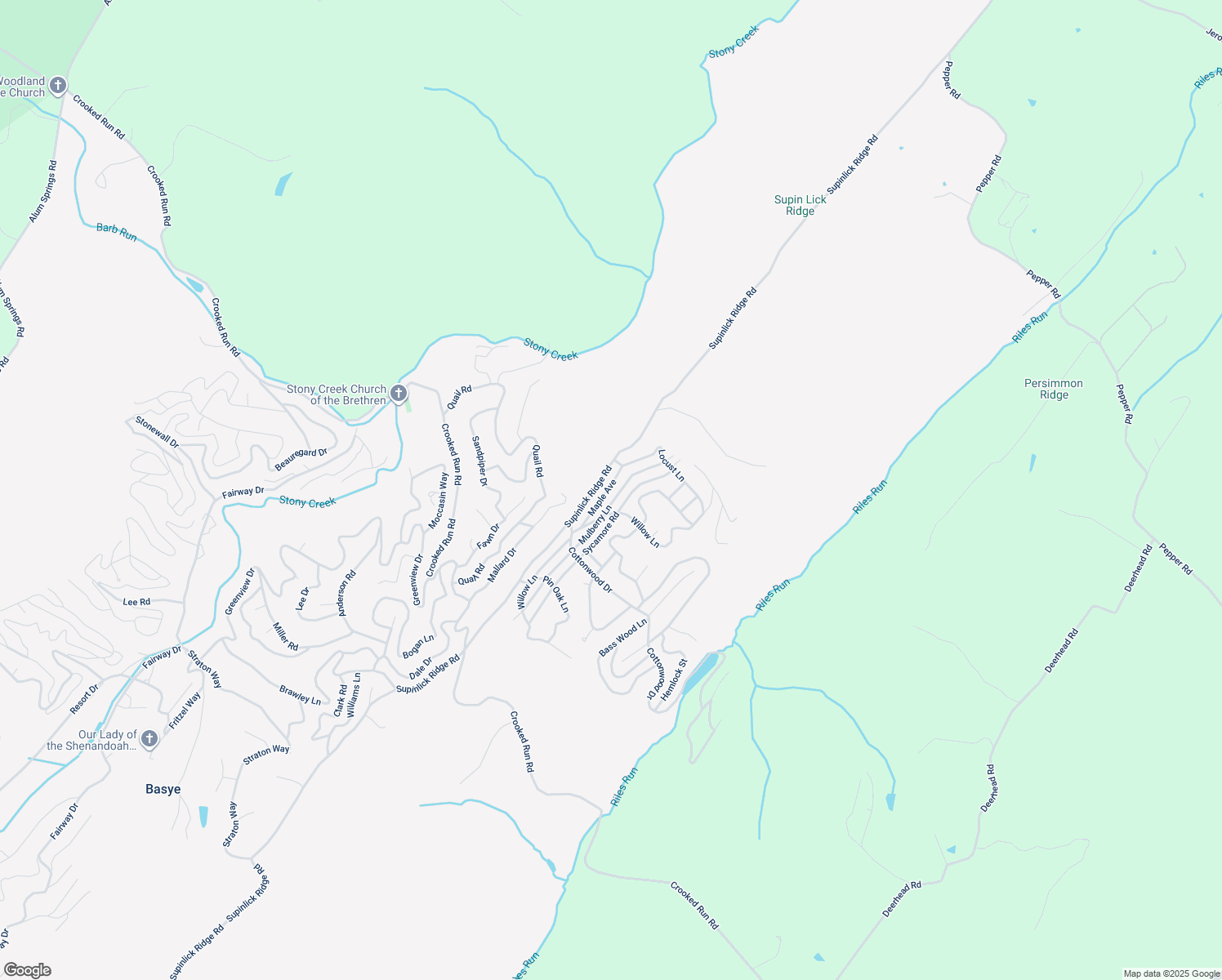 map of restaurants, bars, coffee shops, grocery stores, and more near 139 Maple Avenue in Mount Jackson
