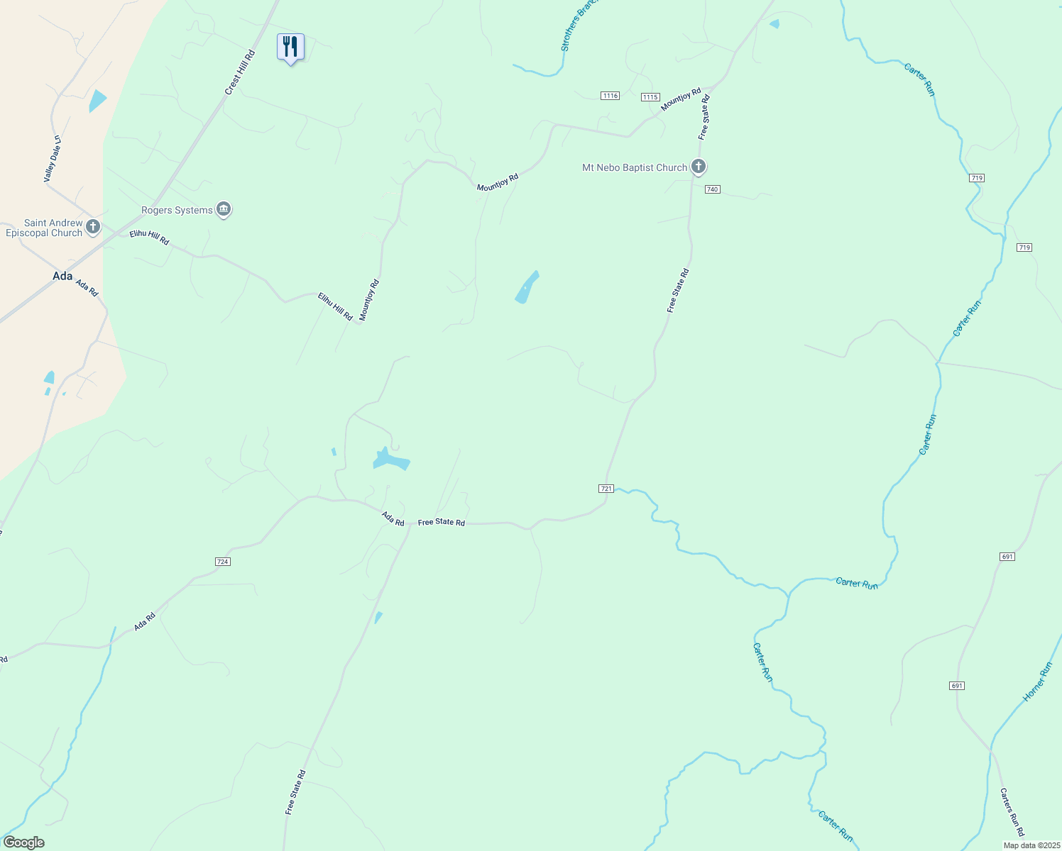 map of restaurants, bars, coffee shops, grocery stores, and more near in Marshall