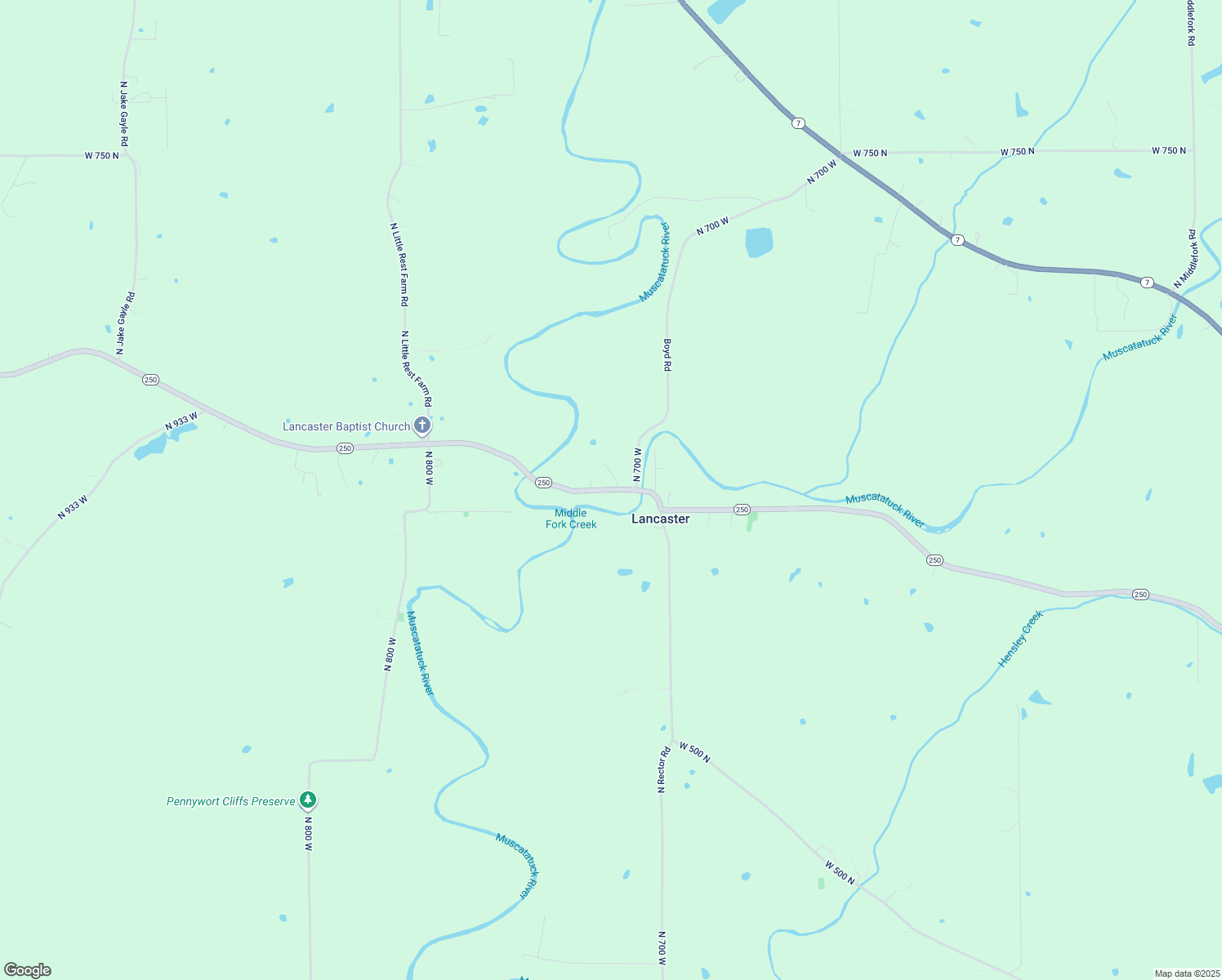 map of restaurants, bars, coffee shops, grocery stores, and more near 7147 Highway 250 in Dupont