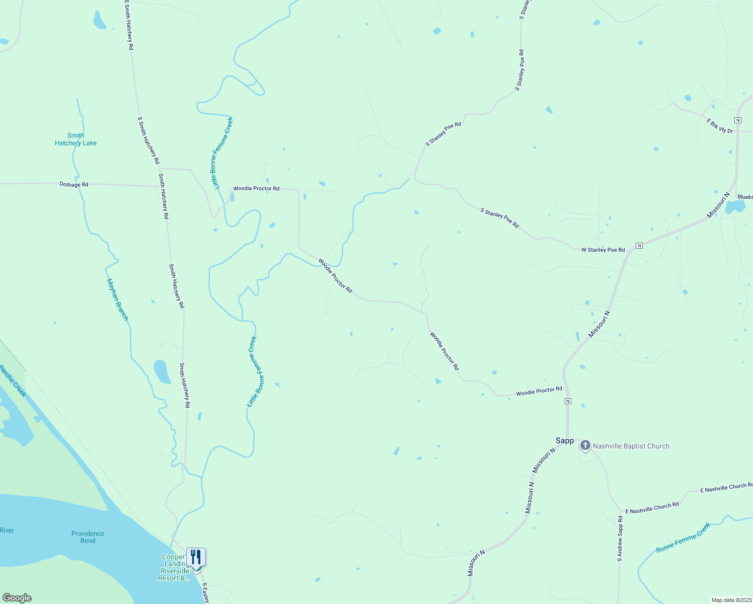 map of restaurants, bars, coffee shops, grocery stores, and more near 1701 Woodie Proctor Road in Columbia