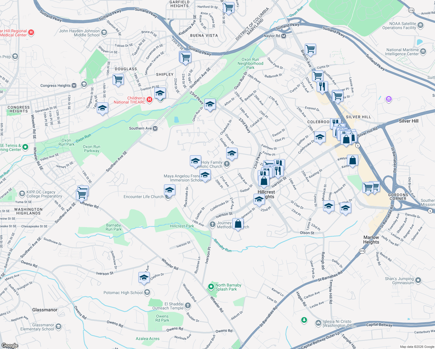2016 Callaway Street, Temple Hills MD Walk Score